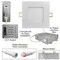 Nuwatt 6" Square Ceiling Light Ultra Thin LED Recessed Lighting 5CCT 2700K/3000K/3500K/4000K/5000K 12 PK NW-P-SQDL-6-15W-5CT-WH-6P - alternate 2